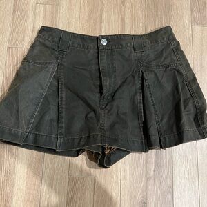 Zara brown leather skort
